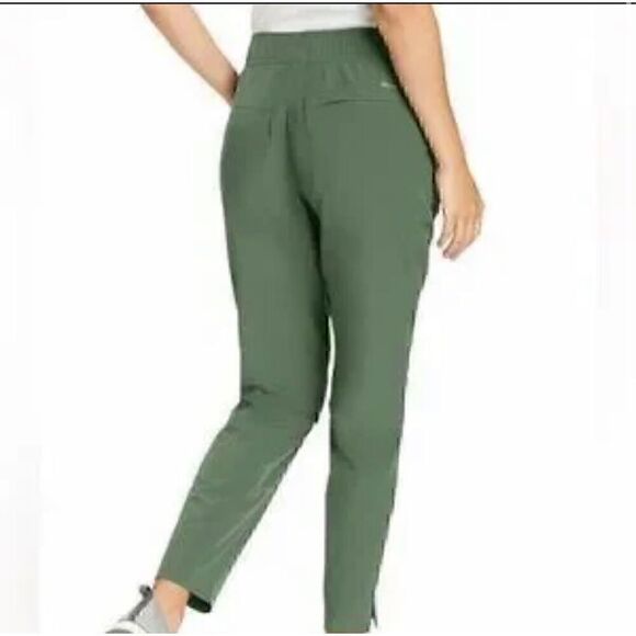 Eddie Bauer Womens Slim Ankle Hiking Traveler Pants Sz XXL Green Stretch Lightwe - Picture 2 of 11